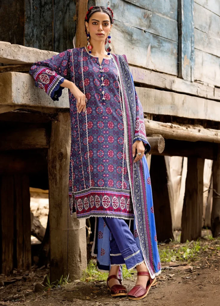3 Piece Unstitched Printed Lawn Suit LT-42008
