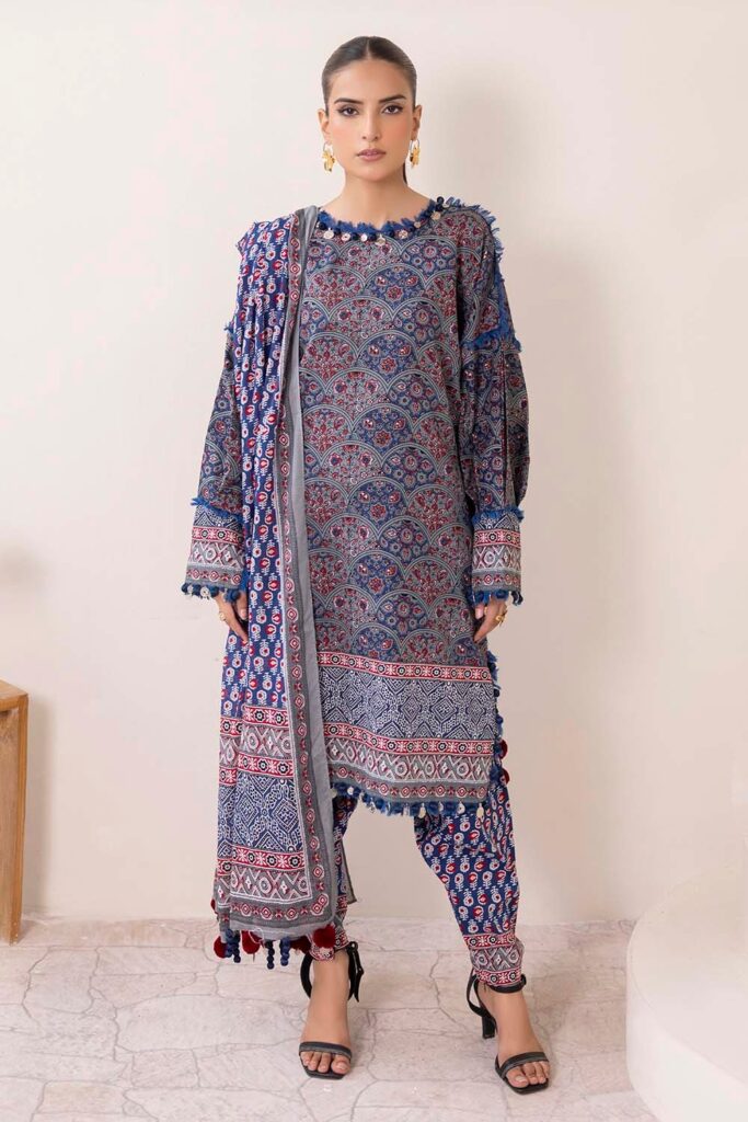 3 Piece Unstitched Printed Lawn Suit CL-52632